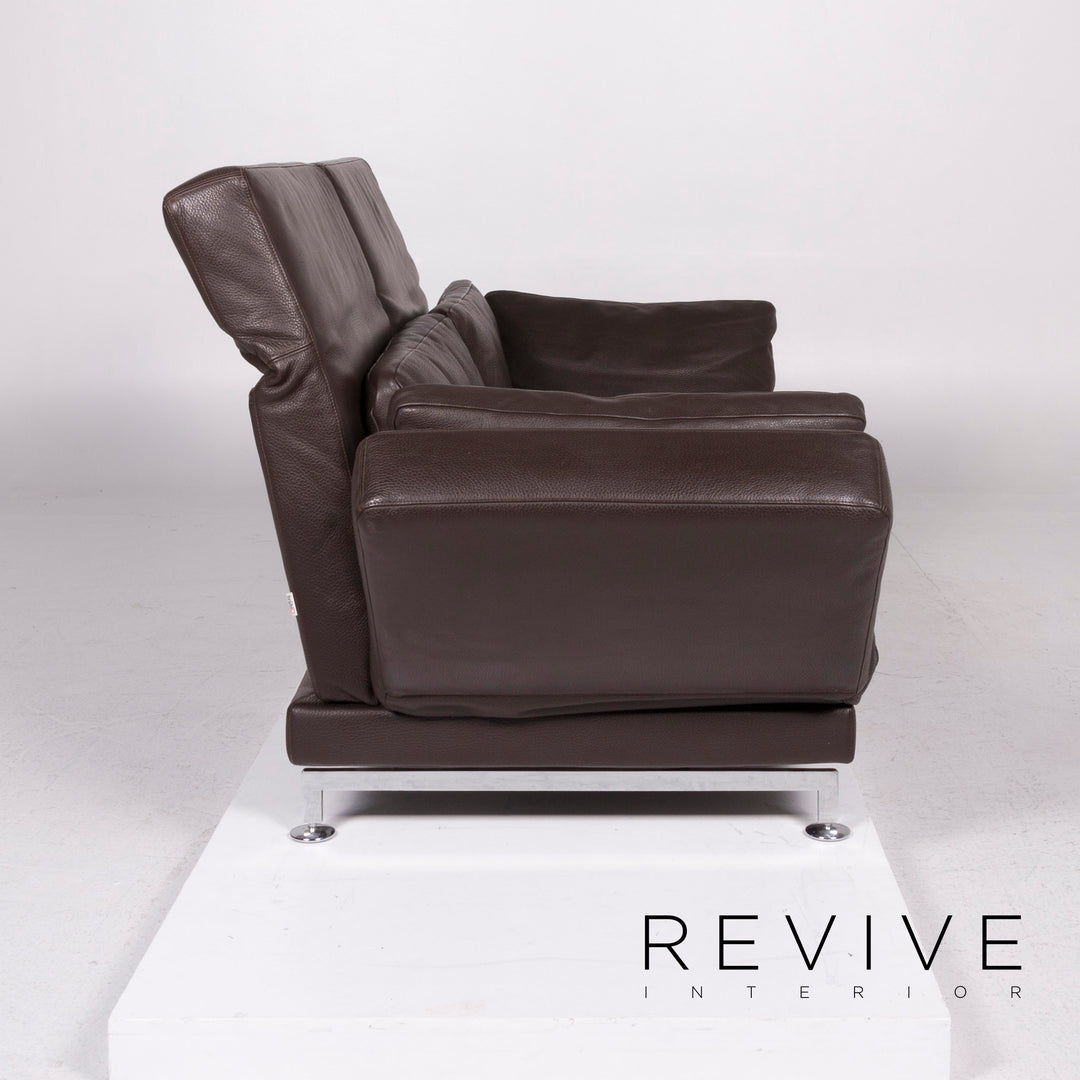 Brühl & Sippold Moule Leder Sofa Braun Zweisitzer #11607