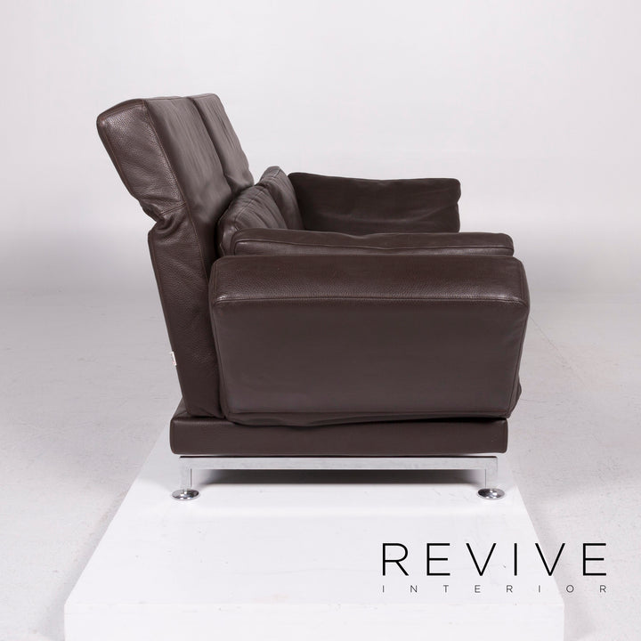 Brühl & Sippold Moule Leder Sofa Braun Zweisitzer #11607