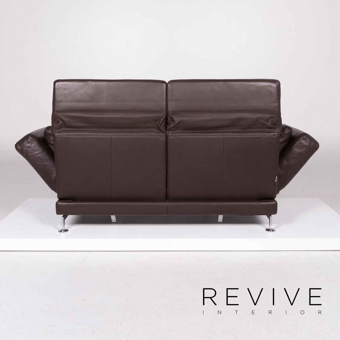 Brühl & Sippold Moule Leder Sofa Braun Zweisitzer #11607