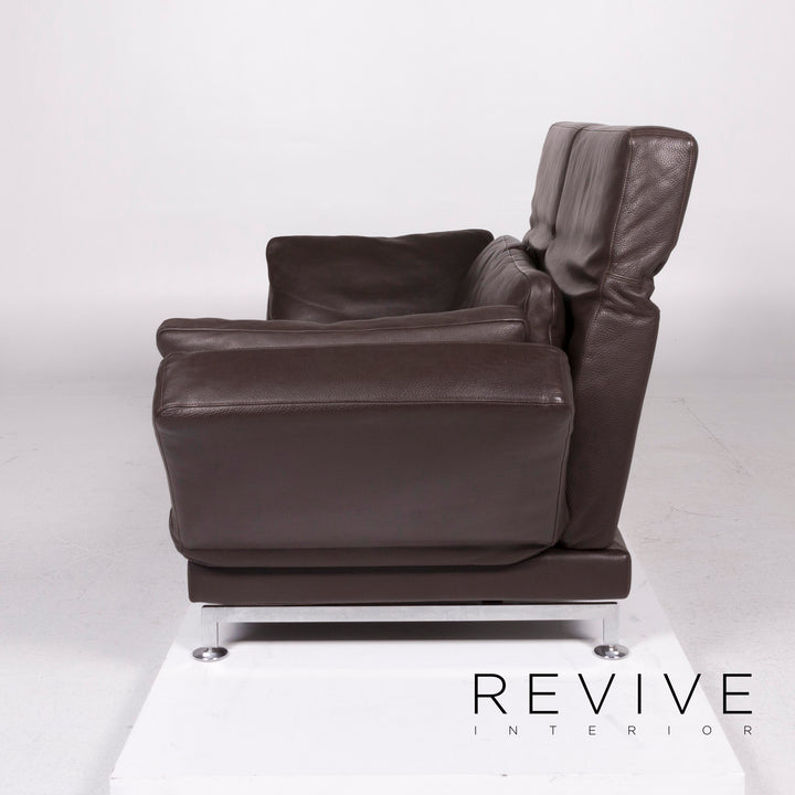 Brühl & Sippold Moule Leder Sofa Braun Zweisitzer #11607