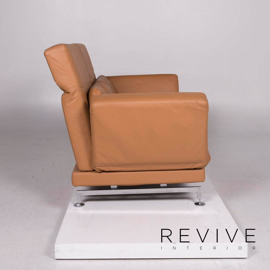 Brühl & Sippold Moule leather sofa brown two-seater including function #11544