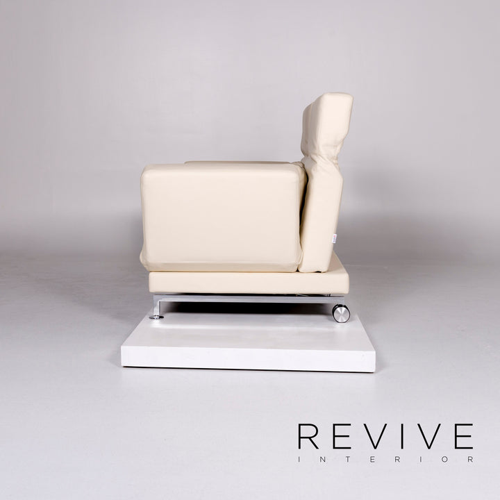 Brühl & Sippold Moule leather sofa cream two-seater relax function couch #10241