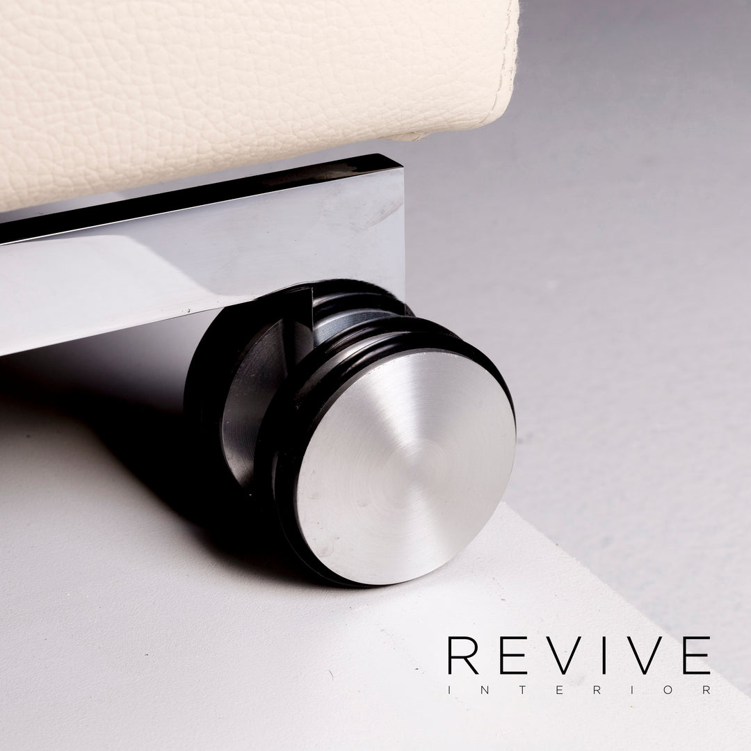 Brühl & Sippold Moule leather sofa cream two-seater relax function couch #10241