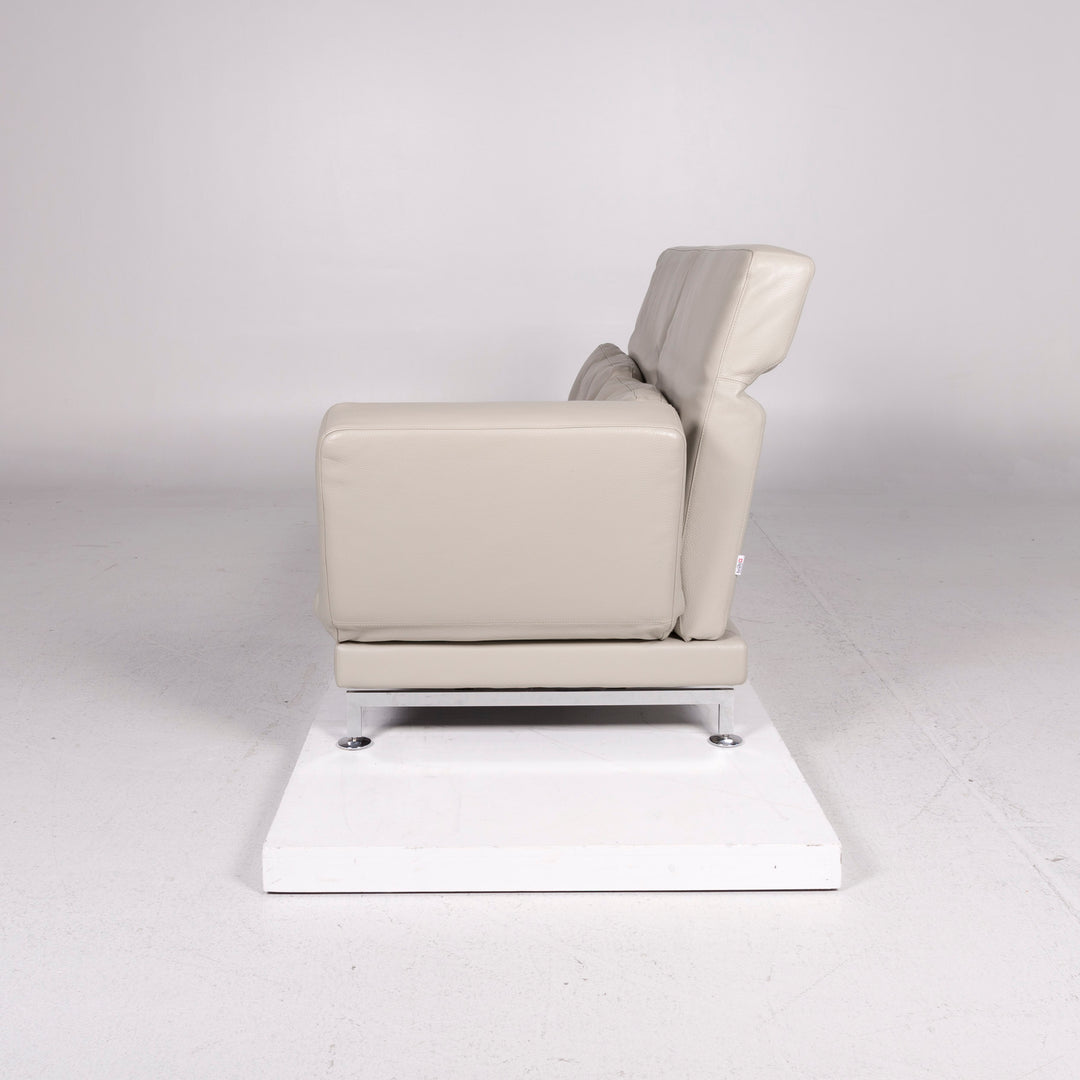 Brühl & Sippold Moule Leder Sofa Grau Zweisitzer Funktion Relaxfunktion Couch #11715