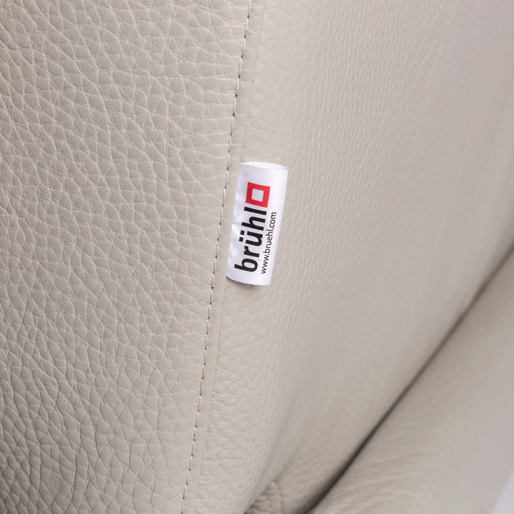 Brühl & Sippold Moule Leder Sofa Grau Zweisitzer Funktion Relaxfunktion Couch #11715