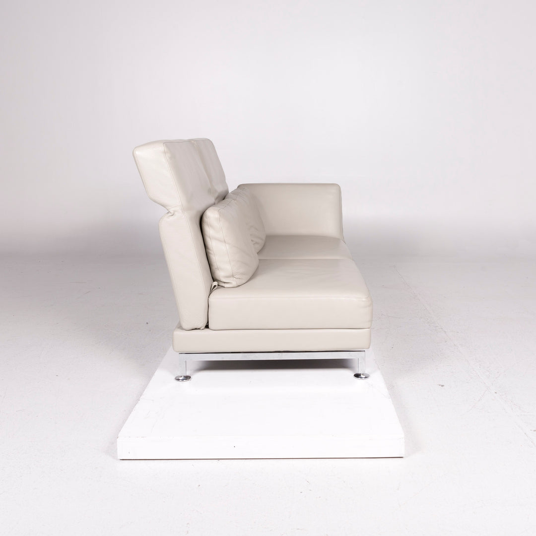 Brühl & Sippold Moule Leder Sofa Grau Zweisitzer Funktion Relaxfunktion Couch #11715