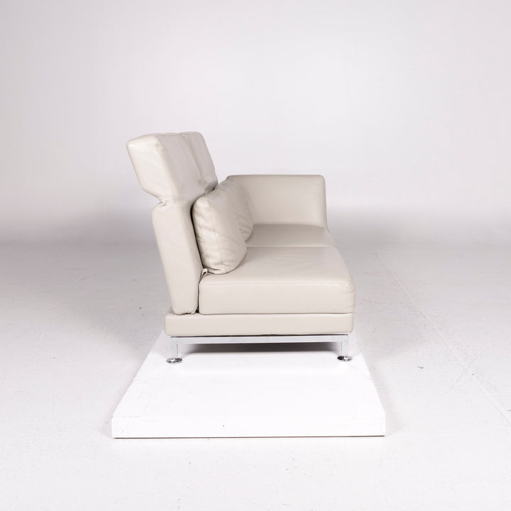 Brühl & Sippold Moule Leder Sofa Grau Zweisitzer Funktion Relaxfunktion Couch #11715