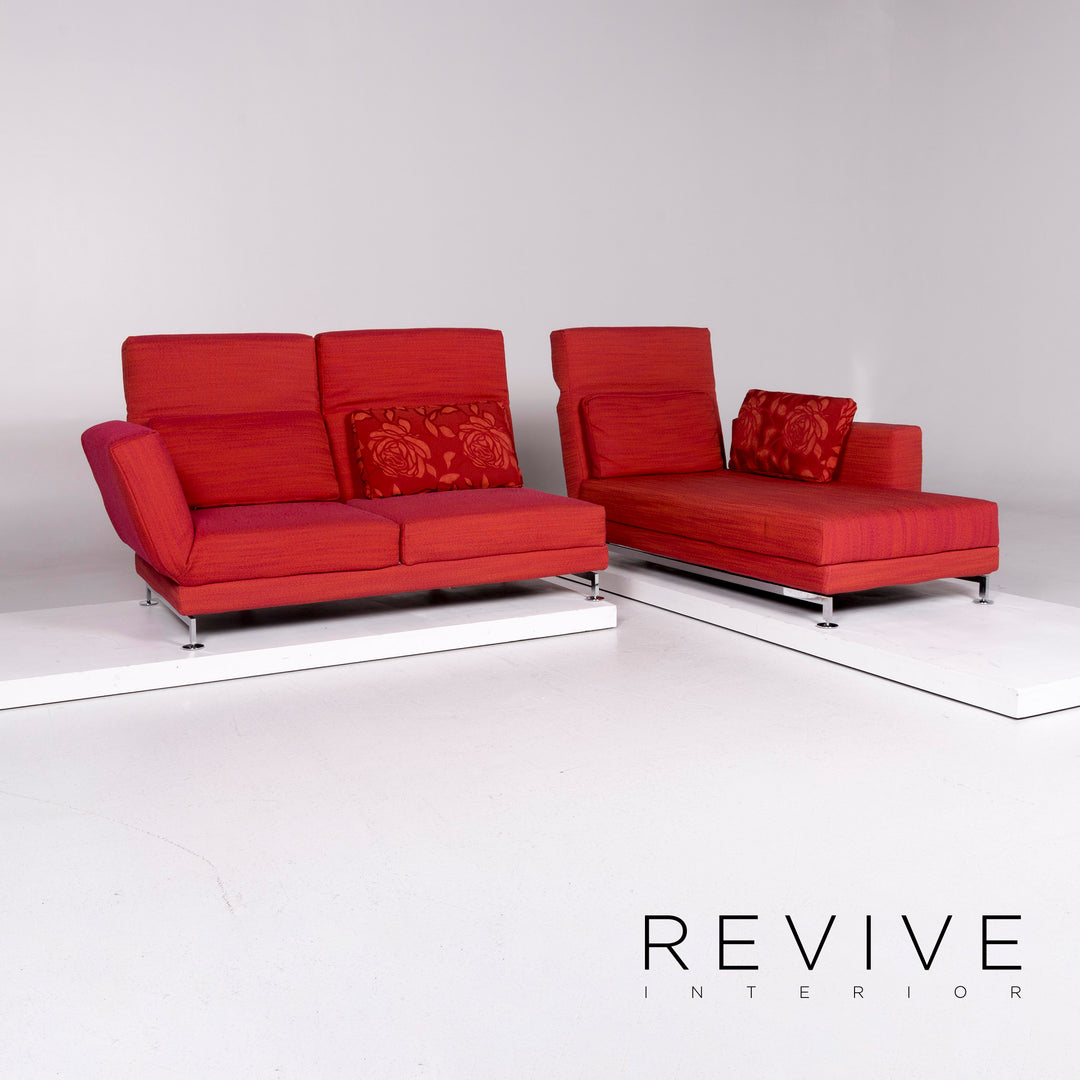 Brühl & Sippold Moule Stoff Ecksofa Rot Sofa Relaxfunktion Funktion Couch #11042