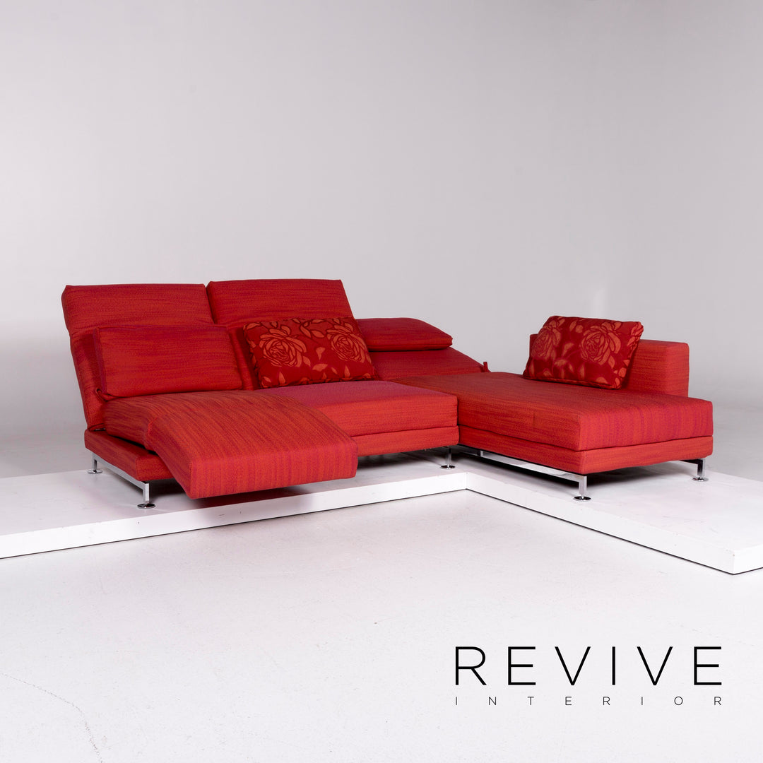 Brühl & Sippold Moule Stoff Ecksofa Rot Sofa Relaxfunktion Funktion Couch #11042