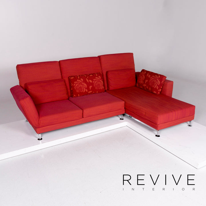 Brühl & Sippold Moule Stoff Ecksofa Rot Sofa Relaxfunktion Funktion Couch #11042