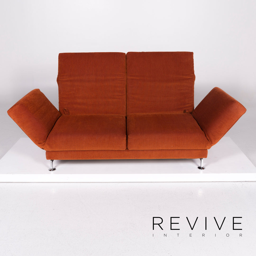 Brühl & Sippold Moule Stoff Sofa Orange Zweisitzer inkl. Funktion #10816