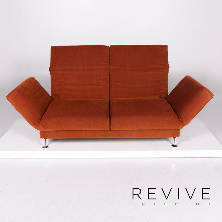 Brühl & Sippold Moule Stoff Sofa Orange Zweisitzer inkl. Funktion #10816