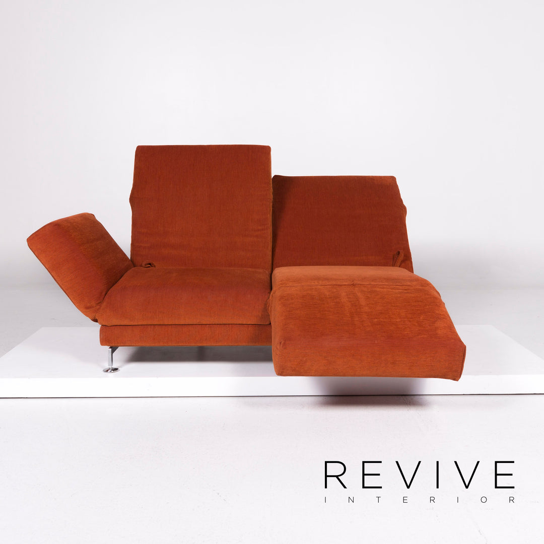 Brühl & Sippold Moule Stoff Sofa Orange Zweisitzer inkl. Funktion #10816