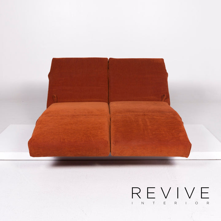 Brühl & Sippold Moule Stoff Sofa Orange Zweisitzer inkl. Funktion #10816