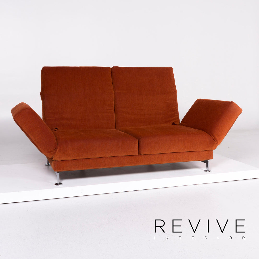Brühl & Sippold Moule Stoff Sofa Orange Zweisitzer inkl. Funktion #10816