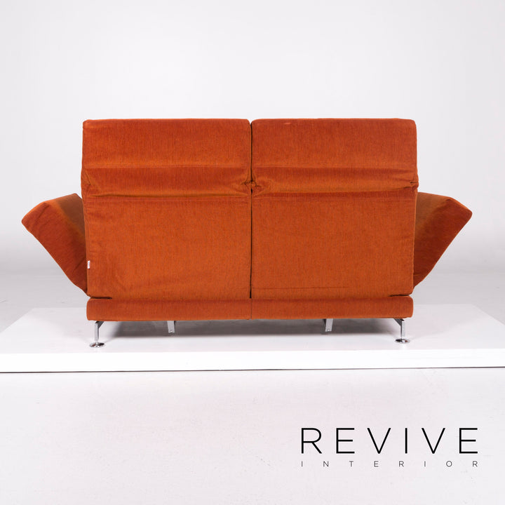 Brühl & Sippold Moule Stoff Sofa Orange Zweisitzer inkl. Funktion #10816