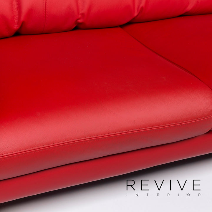 Brühl & Sippold Prelude Designer Leder Sofa Rot Zweisitzer #10321