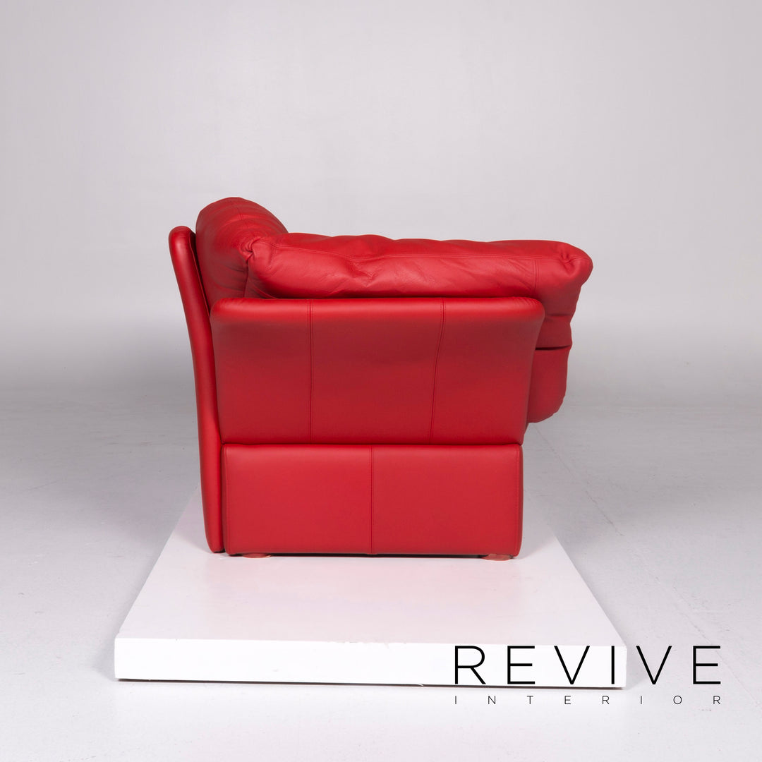 Brühl & Sippold Prelude Designer Leder Sofa Rot Zweisitzer #10321