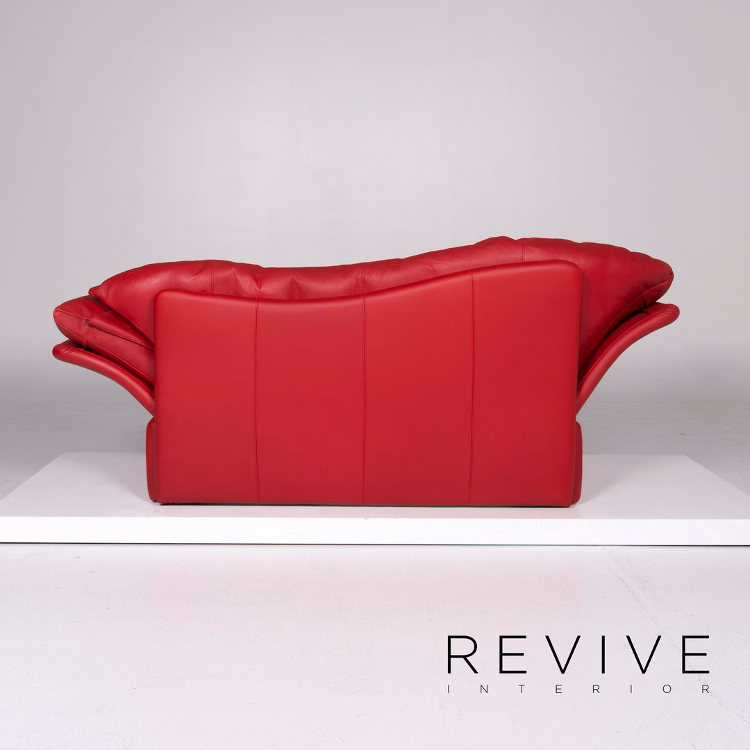 Brühl & Sippold Prelude Designer Leder Sofa Rot Zweisitzer #10321