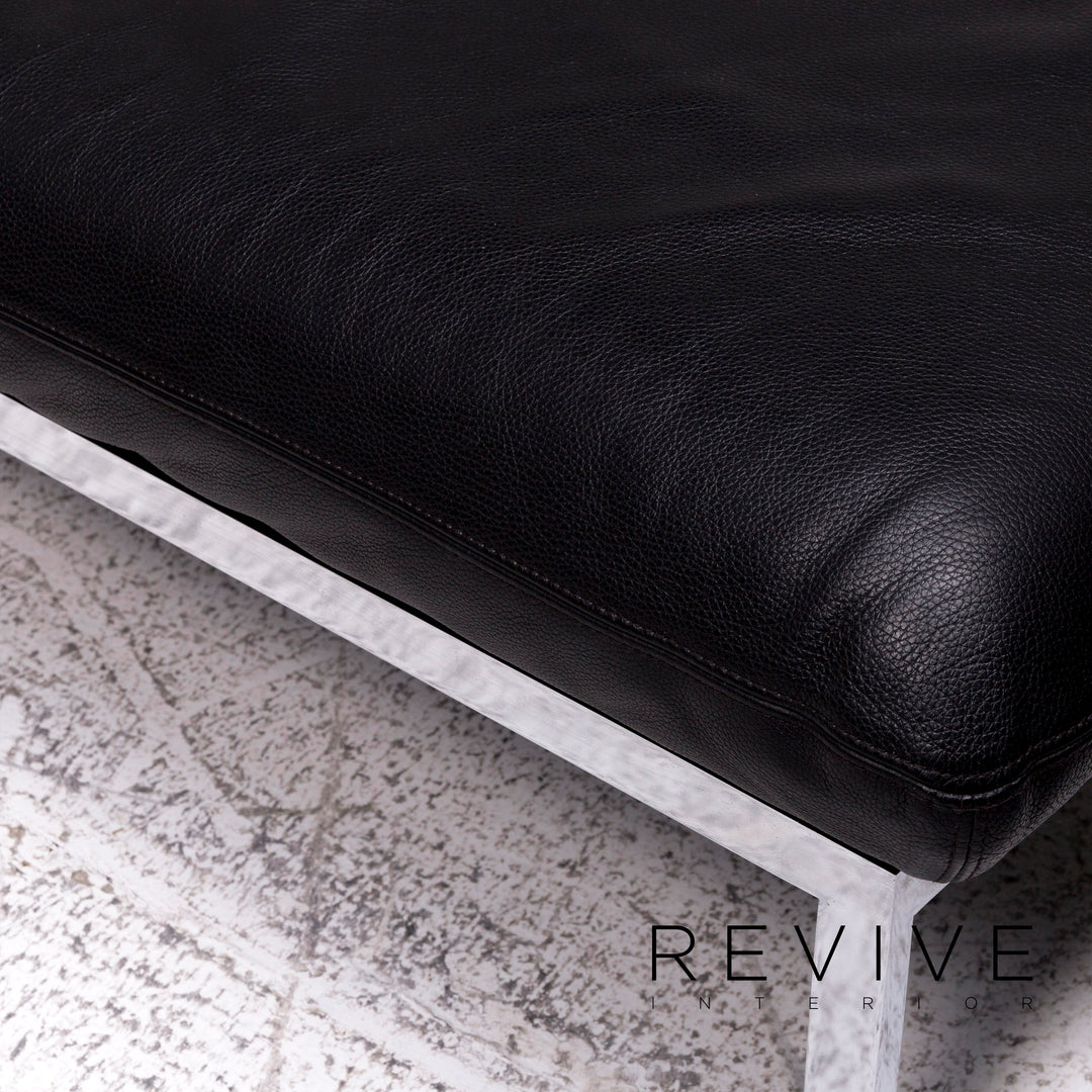 Brühl & Sippold Roro Leder Ecksofa Schwarz Funktion Couch #9781