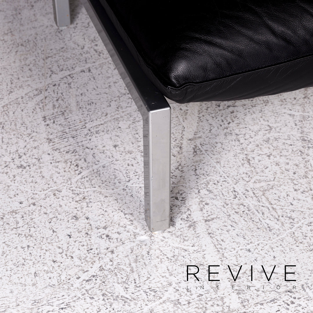 Brühl & Sippold Roro Leder Ecksofa Schwarz Funktion Couch #9781