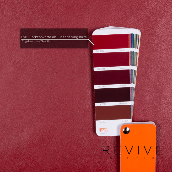 Brühl & Sippold Roro Leder Sofa Rot Zweisitzer Relax Funktion Couch #9669