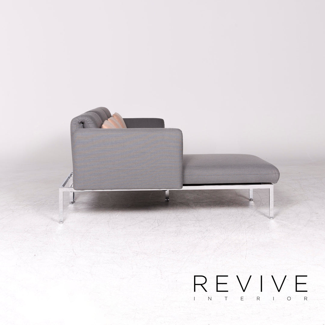 Brühl & Sippold Roro Designer Stoff Ecksofa Grau Sofa Couch Funktion Schlafcouch Schlafsofa #8666