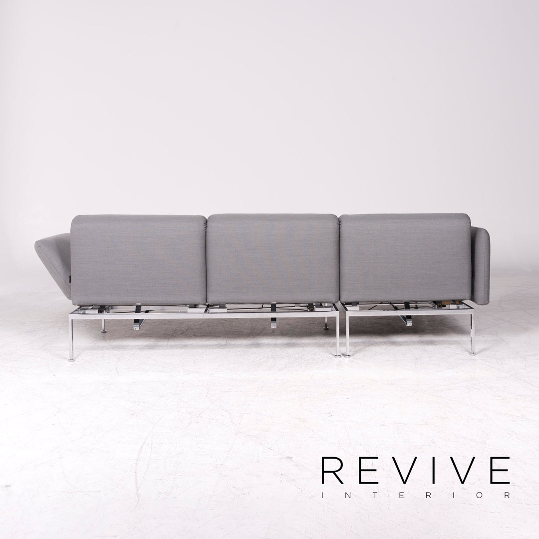 Brühl & Sippold Roro Designer Stoff Ecksofa Grau Sofa Couch Funktion Schlafcouch Schlafsofa #8666