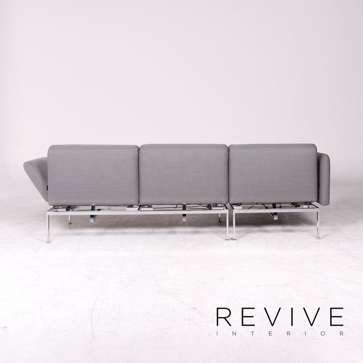 Brühl & Sippold Roro Designer Stoff Ecksofa Grau Sofa Couch Funktion Schlafcouch Schlafsofa #8666