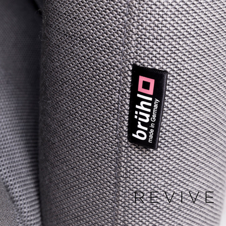 Brühl & Sippold Roro Designer Stoff Ecksofa Grau Sofa Couch Funktion Schlafcouch Schlafsofa #8666