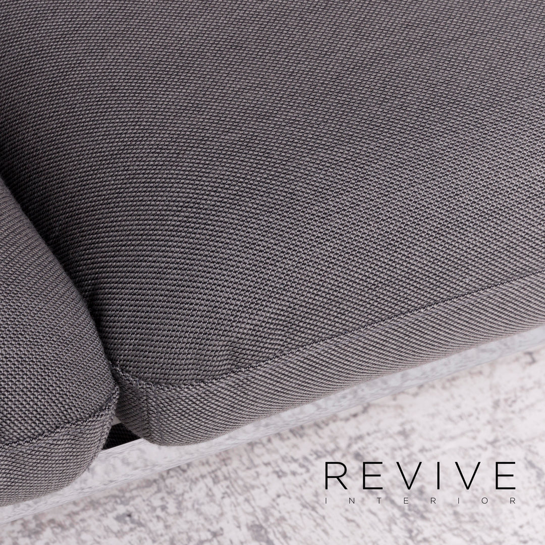 Brühl & Sippold Roro Designer Stoff Ecksofa Grau Sofa Couch Funktion Schlafcouch Schlafsofa #8666