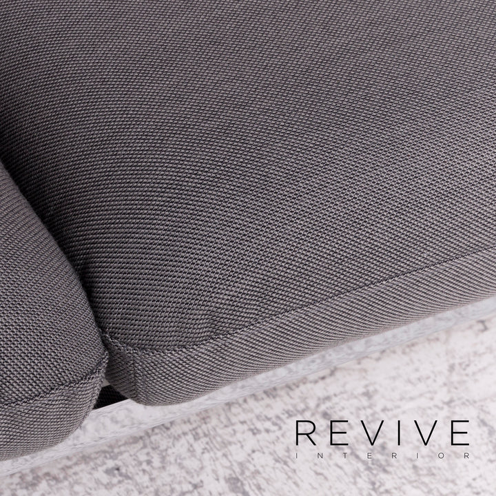 Brühl & Sippold Roro Designer Stoff Ecksofa Grau Sofa Couch Funktion Schlafcouch Schlafsofa #8666