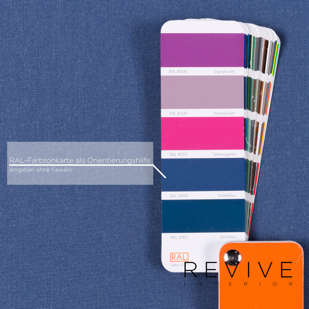 Brühl & Sippold Roro Designer Stoff Sofa Blau Zweisitzer inkl. Funktion #10066