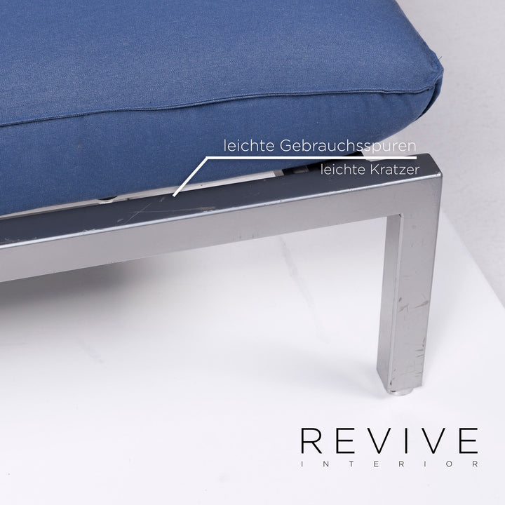 Brühl & Sippold Roro Designer Stoff Sofa Blau Zweisitzer inkl. Funktion #10066