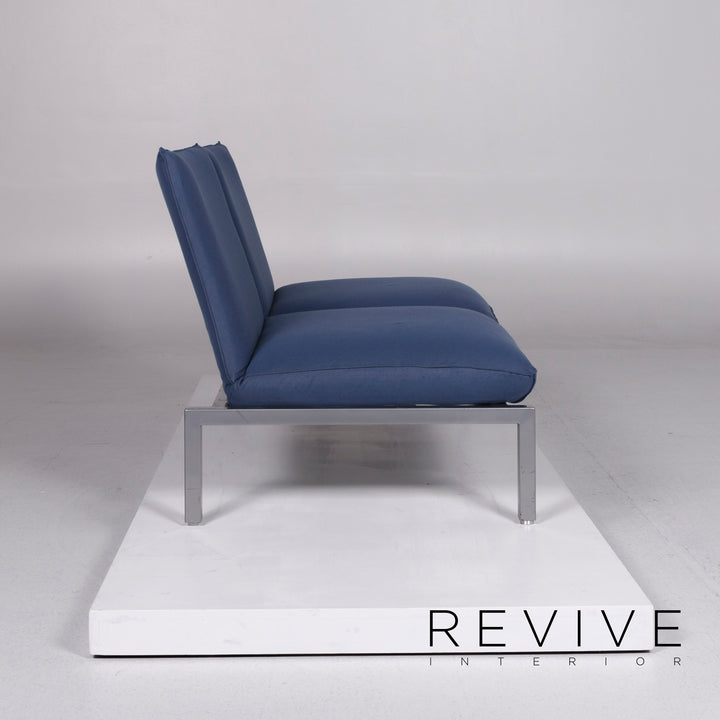 Brühl & Sippold Roro Designer Stoff Sofa Blau Zweisitzer inkl. Funktion #10066