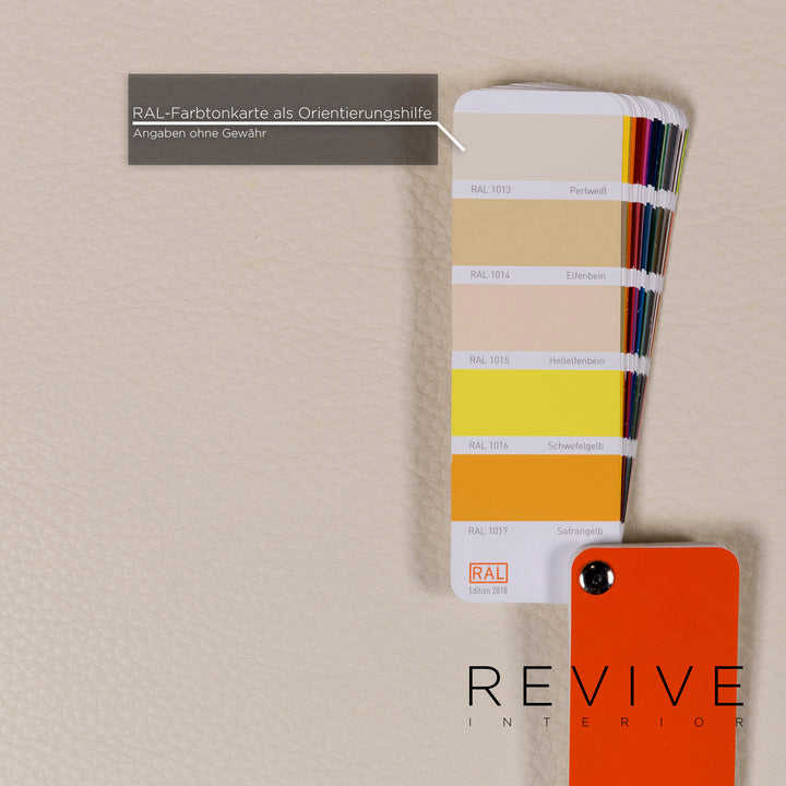 Brühl & Sippold Roro Leder Ecksofa Creme Sofa Funktion Relaxfunktion Schlaffunktion Couch #11186