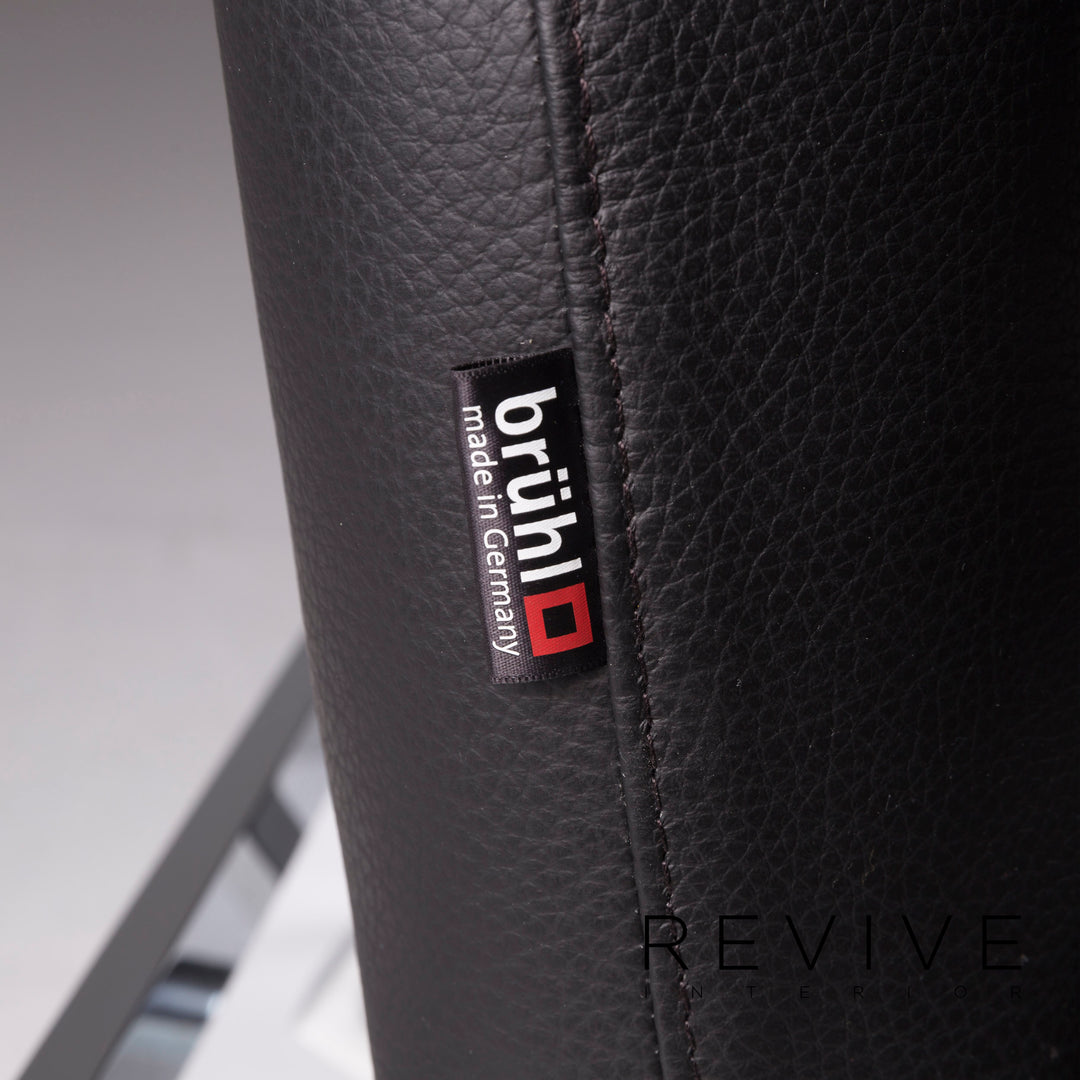 Brühl & Sippold Roro Leder Sessel Schwarz inkl. Funktion #11776