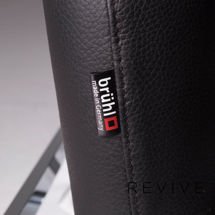 Brühl & Sippold Roro Leder Sessel Schwarz inkl. Funktion #11776