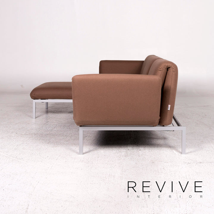 Brühl & Sippold Roro Stoff Ecksofa Braun Sofa Relaxfunktion Schlaffunktion Couch #10192