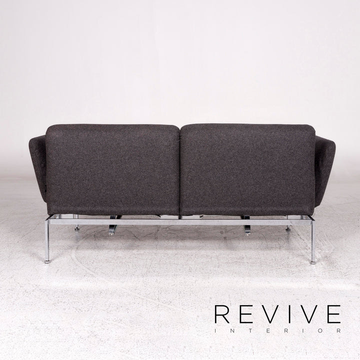 Brühl & Sippold Roro Stoff Sofa Filz Grau Zweisitzer Relaxfunktion Schlaffunktion Funktion Couch #10138