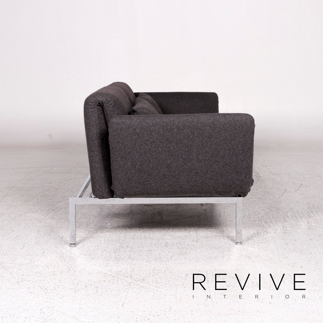 Brühl & Sippold Roro Stoff Sofa Filz Grau Zweisitzer Relaxfunktion Schlaffunktion Funktion Couch #10138