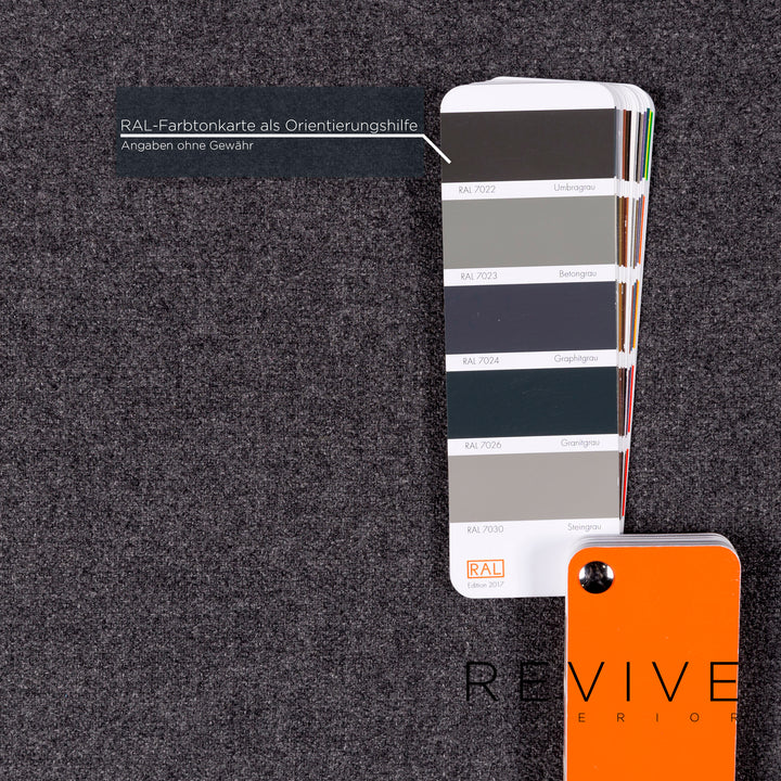 Brühl & Sippold Roro Stoff Sofa Filz Grau Zweisitzer Relaxfunktion Schlaffunktion Funktion Couch #10138