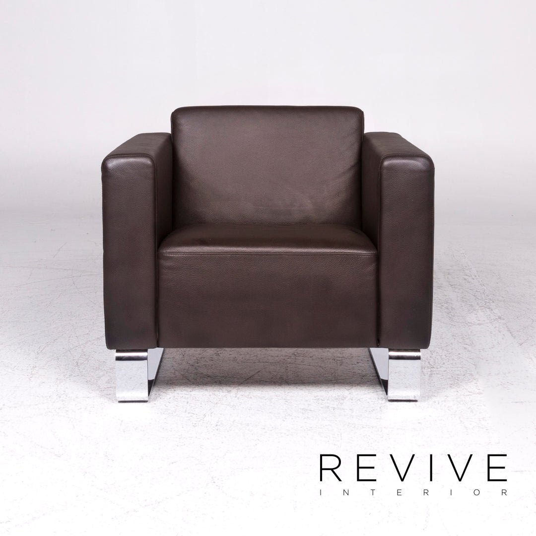 Brühl & Sippold Serge Leder Sessel Braun #9253