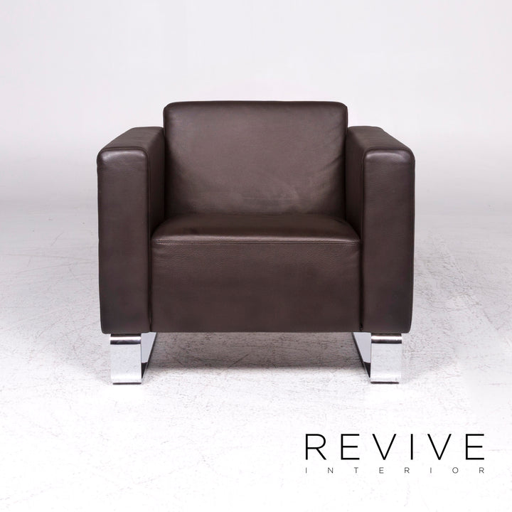 Brühl & Sippold Serge Leder Sessel Braun #9253