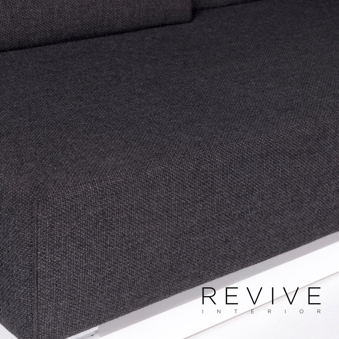 Brühl & Sippold Stoff Ecksofa Anthrazit Grau Sofa Couch #10388