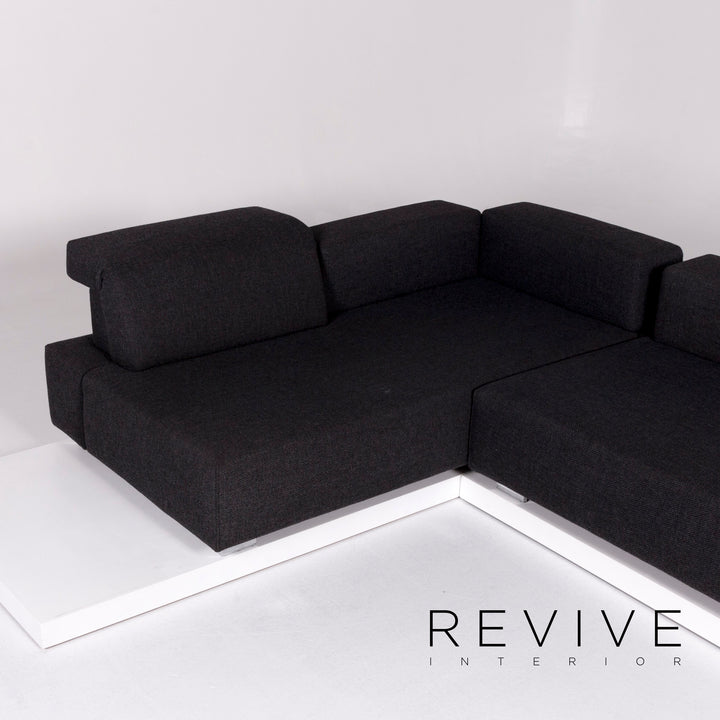 Brühl & Sippold Stoff Ecksofa Anthrazit Grau Sofa Couch #10388