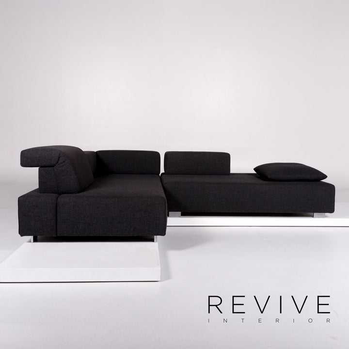 Brühl & Sippold Stoff Ecksofa Anthrazit Grau Sofa Couch #10388