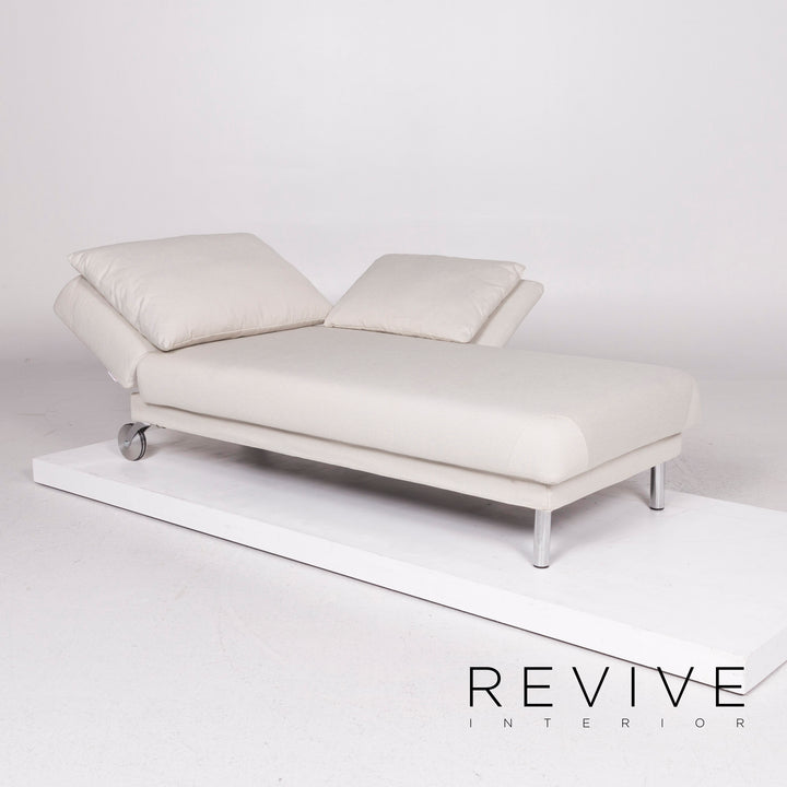 Brühl & Sippold Tam Stoff Sofa Weiß Zweisitzer inkl. Funktion #11753