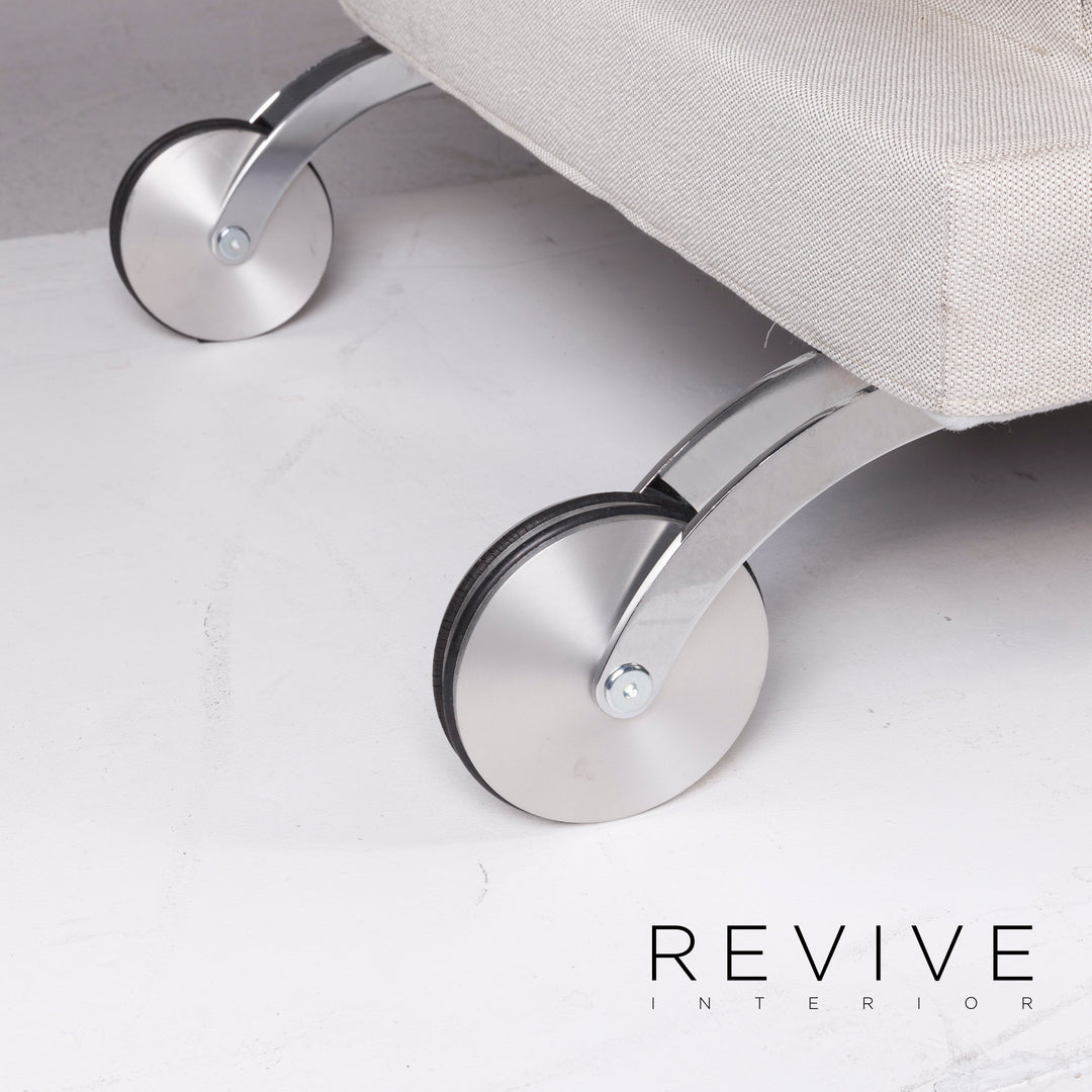 Brühl & Sippold Tam Stoff Sofa Weiß Zweisitzer inkl. Funktion #11753