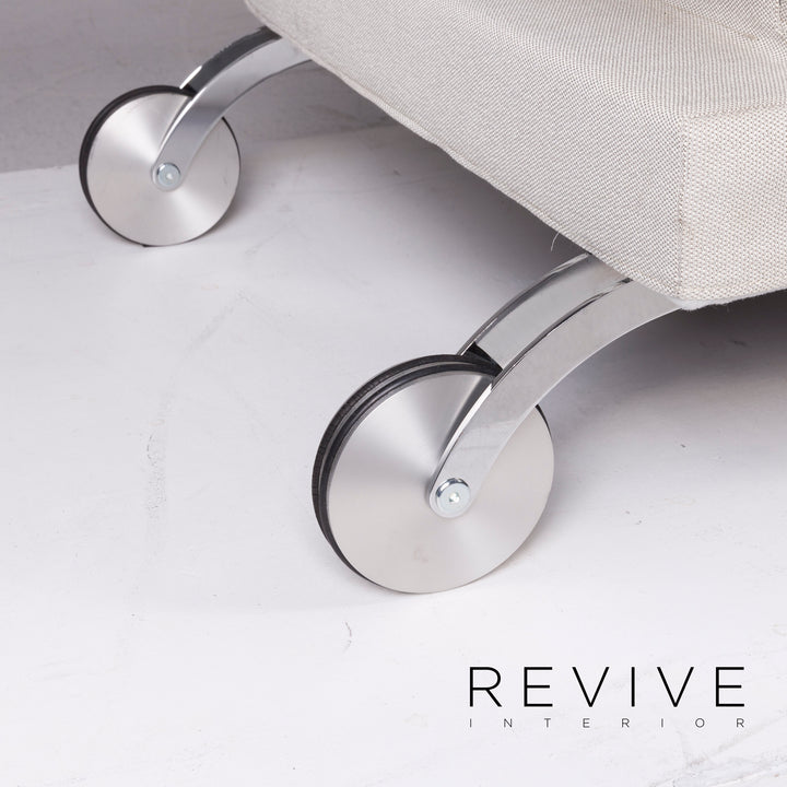 Brühl & Sippold Tam Stoff Sofa Weiß Zweisitzer inkl. Funktion #11753